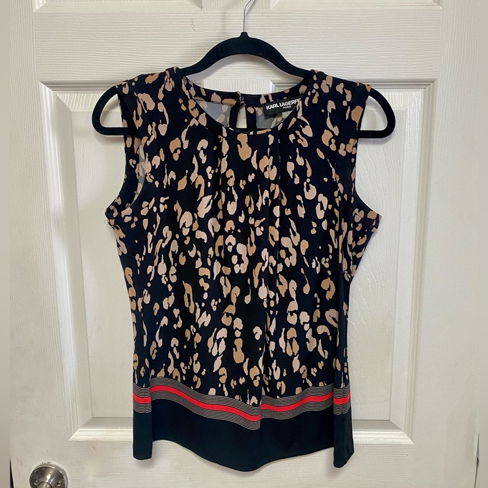 Karl Lagerfeld leopard print tank
